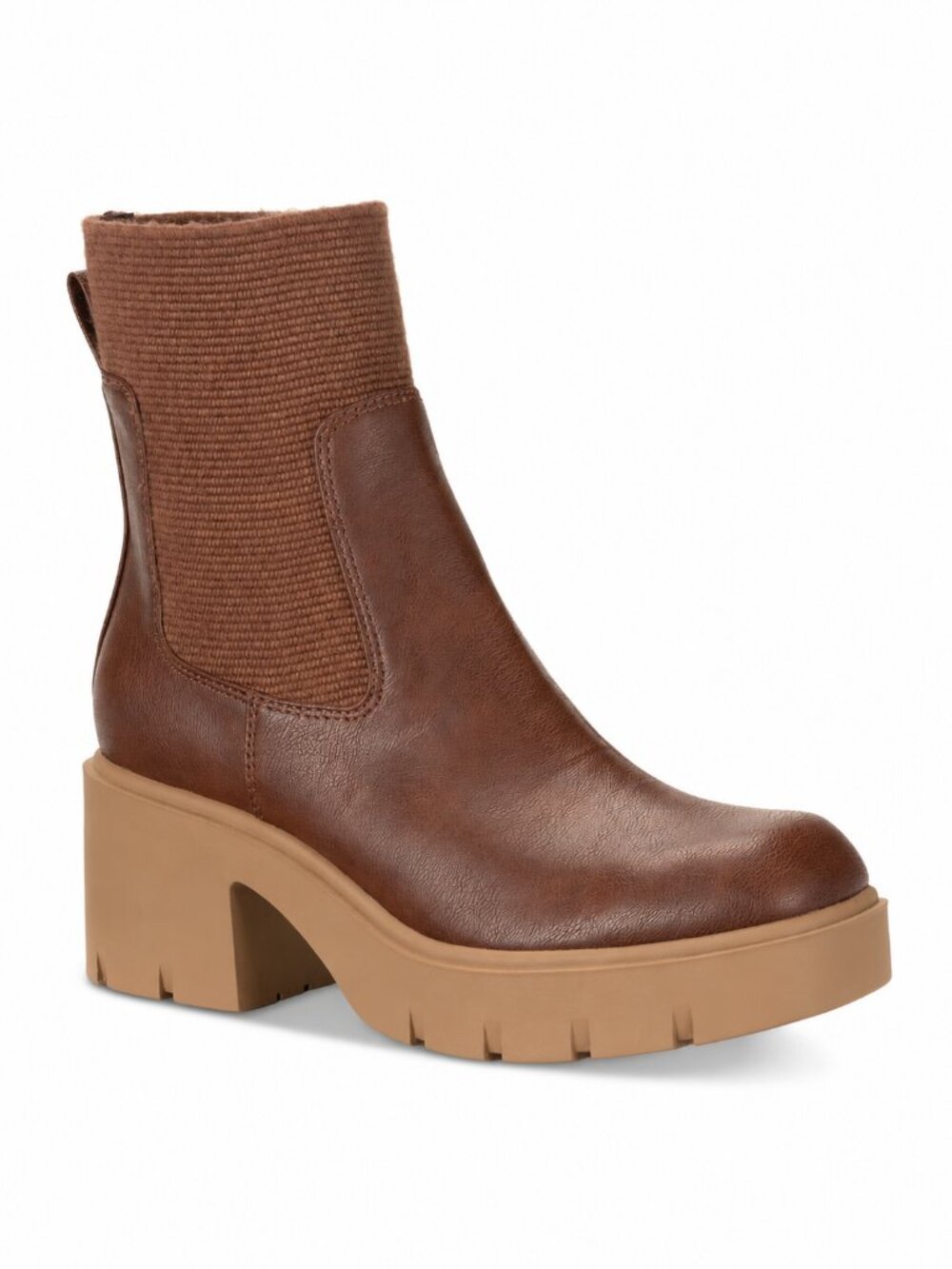 Sun + Stone Verityy Walnut Brown Lug Chelsea Boots Size 10M